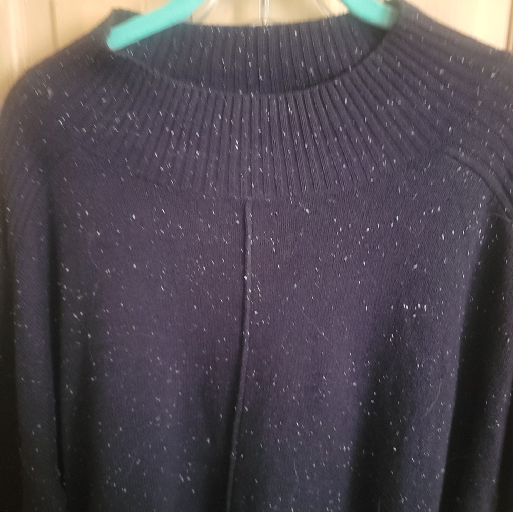 Karen Scott 3X womens plus sz Sweater Navy blue - Picture 4 of 6